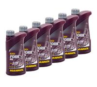 Olio Forcella 6x 1 Litro Forcone 10W Mannol MN8303-1 Ammortizzatori Moto