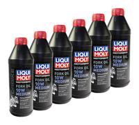 Olio Forcella Liqui Moly Motocicletta 10W Medio 6x 1 Litro Ammortizzatori