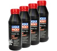 Olio Forcella Liqui Moly Motocicletta 5W Luce 4x 500ml per Aprilia Honda Suzuki
