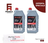 Olio Freni Dot 4 Prime Brake Fluid BREMBO Liquido Freni Per Auto e Moto 2 Litri