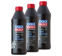 Olio Forcella Liqui Moly Motocicletta 10W Medio 3x 1 Litro per Aprilia BMW