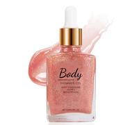 Olio glitterato illuminante per il corpo, olio glitterato illuminante per il viso, Long Lasting Shine Illuminating Cheek Lip Makeup, Body Glow Shimmer Lotion, 30 ml (rose golden)