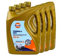 Olio Gulf Formula Gvx 5W-30 4 X 5 Litro per Audi A1 A3 A4 A5 A6 A7 A8 Q2 Q3