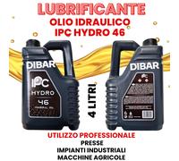 OLIO IDRAULICO HYDRO 46 4L IPC PER PRESSE SOLLEVATORI IMPIANTI INDUSTRIALI