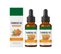 Olio illuminante per il viso, macchie di curcuma olio illuminante, sieri nutrienti della pelle, supporto per la pe/lle luminosa, migliora il tono della pelle e purifica la (2pcs)
