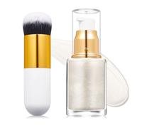 Olio illuminante per viso e corpo, 3 occasioni speciali, illuminante leggero con scintille costruibili, tutti i tipi di pelle, olio per il corpo scintillante 24H Glow