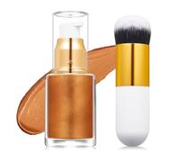 Olio illuminante per viso e corpo, 3 occasioni speciali, illuminante leggero con scintille costruibili, tutti i tipi di pelle, olio per il corpo scintillante 24H Glow