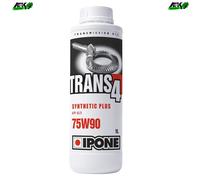 IPONE - Olio Cambio Assale per Moto - Bidone 1L - Trans 4 75W90 - Semisintentico - Massime Prestazioni - Resiste ai carichi Pesanti