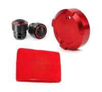 Olio Liquido Tappo Per Valico DS900X 900DSX DSX900 DSX 900 2024 2025 Coperchio Serbatoio Fluido Freno Anteriore Moto Calzino Coppa Olio Tappi Valvola Pneumatici(Red2)