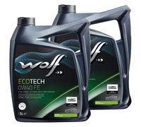 Olio Lupo Ecotech Fe 16106 SAE 0W40 2X 5 Litro per Opel Seat Skoda Renault VW