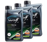 Olio Lupo Ecotech Fe 16106 SAE 0W40 3 X 1 Litro per Audi BMW Mercedes Mini
