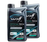 Olio Lupo Officialtech C2/C3 65629 SAE 5W30 2 X 1 Litro per Peugeot Renault