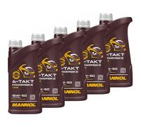 Olio Mannol 15W-50 5x 1 Litro per Aprilia beta Benelli BMW Ducati Mz Triumph