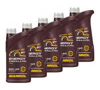 Olio Mannol Energia Formula Pd 5W-40 Api Sn 5 X 1 Litro per Renault Opel Seat