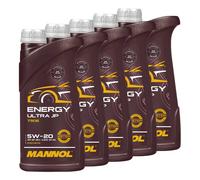 Olio Mannol Energia Ultra JP 5W-20 Api Sp 5 X 1 Litro per Ford Hyundai Toyota