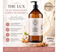 Olio Massaggio Corpo Mandorla The Lux 1000ml Professionale Pelle Secca