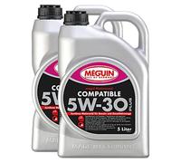 Olio Megol Compatibile SAE 5W-30 Plus Meguin 2 X 5 Litro per BMW Man Mercedes