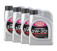 Olio Megol Compatibile SAE 5W-30 Plus Meguin 4 X 1 Litro per BMW Man Mercedes