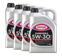 Olio Megol Compatibile SAE 5W-30 Plus Meguin 4 X 5 Litro per Audi Citroen Fiat