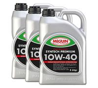 Olio Megol Syntech Premium SAE 10W-40 Meguin 3X 5 Litro per Audi Citroen Fiat