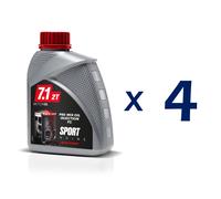 OLIO MISCELA MIX OIL MALOSSI 768231 SPORT ENGINE 2 TEMPI 7.1 2T TAPPO ROSSO 4 LT