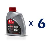 OLIO MISCELA MIX OIL MALOSSI 768231 SPORT ENGINE 2 TEMPI 7.1 2T TAPPO ROSSO 6 LT