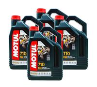 OLIO MISCELA Motul 710 100% Sintetico Moto Scooter 2 tempi 16 LITRI 4X4 04MO15