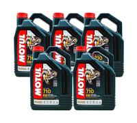 OLIO MISCELA Motul 710 100% Sintetico Moto Scooter 2 tempi 20 LITRI 5X4 05MO15