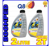 OLIO MISCELA Q8 UNIMIX 2T 2 LT olio Piaggio Yamaha Honda miscelatore mix 02QE04