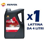 OLIO MISCELA REPSOL FARMER MINERALE 2 TEMPI LATTINA 4LITRIAGRICOLO MOTOSEGA ERBA