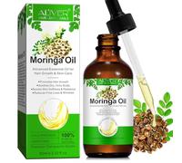 Olio Moringa 60 ml, olio di moringa spremuto a freddo per viso, capelli, idratazione, massaggio, naturale, riduce le linee sottili e anti-invecchiamento