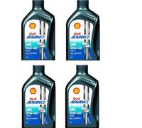 OLIO MOTO 4T SHELL ADVANCE ULTRA SINTETICO 10W40 4x1 litro