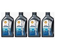 OLIO MOTO 4T SHELL ADVANCE ULTRA SINTETICO 15W50 4x1 litro