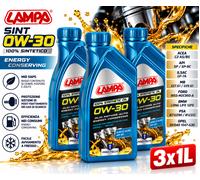 Olio Motore 0W30 Sintetico 3L ACEA C2 API SP ILSAC GF-7A PSA BMW Ford Opel