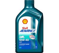 OLIO MOTORE 1 LITRO SHELL 550053815 ADVANCE 4T AX7 10W40 (SM/MA2), BLU, 200043