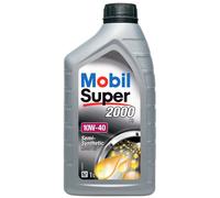 MOBIL Super 2000 X1 10W-40 Olio Motore VW 50101, MB 229.1, Api Cf, 4x1 Litro