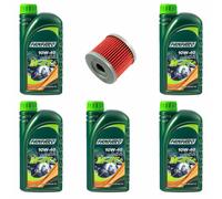 Olio Motore 10W40 Set 5 Litro KN131 per Suzuki Lz-Z 90 Ltz Anno Fab. 2007-2017