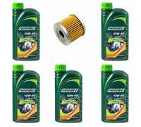 Olio Motore 10W40 Set 5 Litro MF131 per Suzuki Lz-Z 90 Ltz Anno Fab. 2007-2017