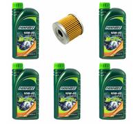 Olio Motore 10W40 Set 5 Litro MF131 per Suzuki Lz-Z 90 Ltz Anno Fab. 2007-2017