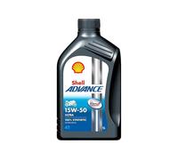 1 Litro Originale Shell Advance 4T Ultra 15W50 Olio Motore Moto