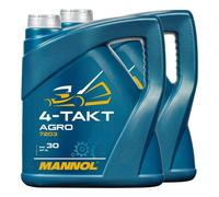 Olio Motore 4-Takt Trattore Tosaerba Agro SAE 30 Mannol Api Sg 2x 4 Litro Motore