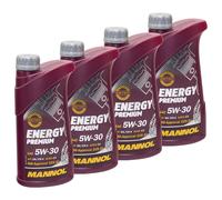 Olio Motore 4 X 1 Litro Mannol 5W-30 Energia Premium Api Sn BMW VW