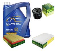 Olio Motore 5L MANNOL Classic 10W-40 + MANN-FILTER Filtro Per Nissan Juke F15