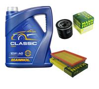 Olio Motore 5L MANNOL Classic 10W-40 + MANN-FILTER Filtro Per Subaru Legacy I BC