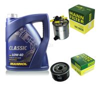 Olio Motore 5L MANNOL Classic 10W-40 + MANN-FILTER Filtro Per Suzuki Jimny FJ