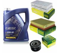 Olio Motore 5L MANNOL Classic 10W-40 + MANN-FILTER Per Renault Laguna III BT0/1