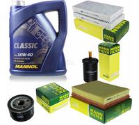 Olio Motore 5L MANNOL Classic 10W-40 + MANN-FILTER Per Renault Laguna III BT0/1