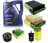 Olio Motore 5L MANNOL Classic 10W-40 + MANN-FILTER Per Renault Megane II BM0/1