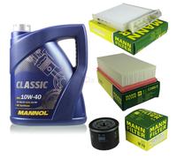 Olio Motore 5L MANNOL Classic + MANN-FILTER Filtro Per Nissan Note E11 NE11