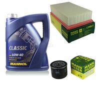 Olio Motore 5L MANNOL Classic + MANN-FILTER Filtro Per Nissan Note E11 NE11